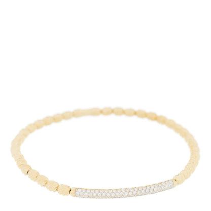 David Yurman 18K Yellow Gold Diamond Petite Pave Flex Bracelet 1 of 3