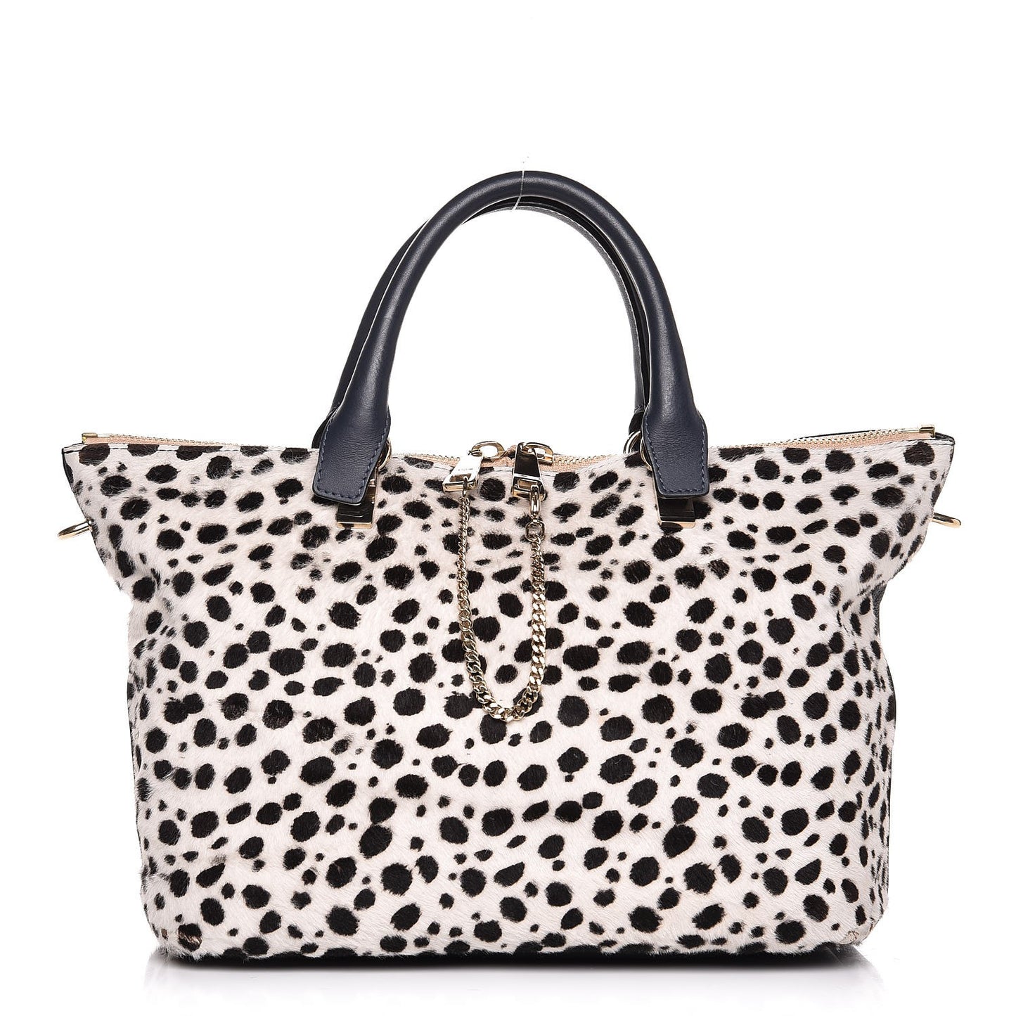 Calf Hair Medium Baylee Tote White Black