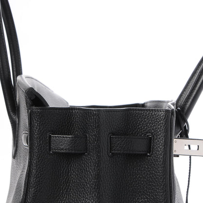 Hermes Taurillon Clemence Birkin 35 Black 10 of 32