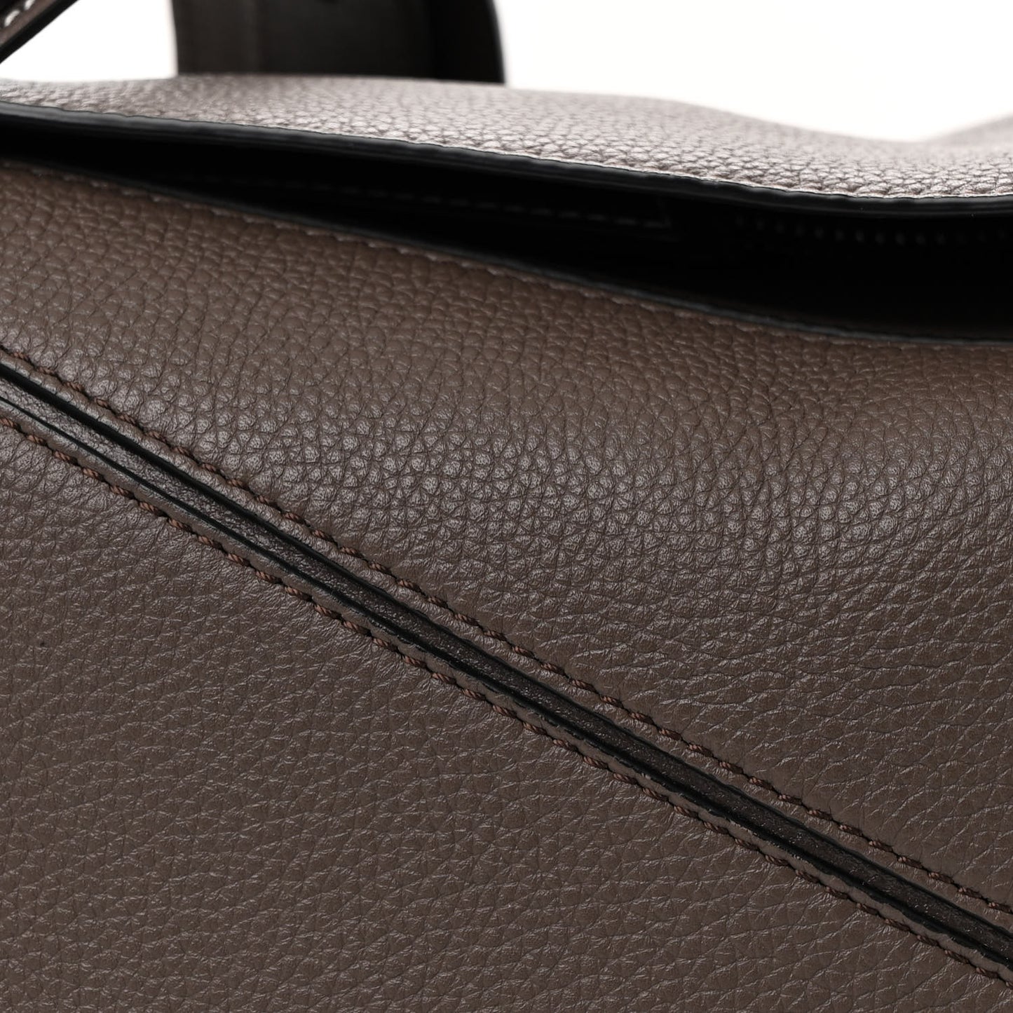 Calfskin Medium Puzzle Bag Dark Taupe
