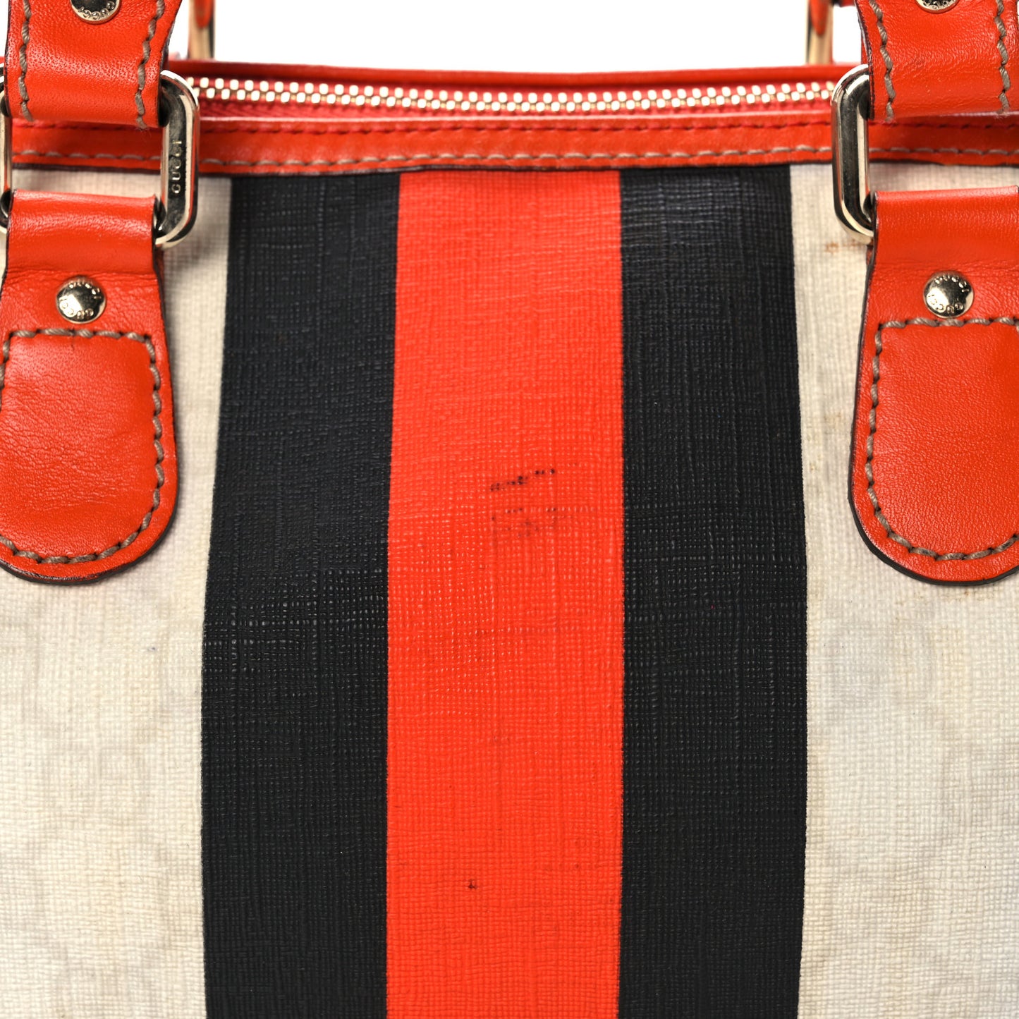 GG Plus Monogram Web Stripe Small Joy Boston Orange