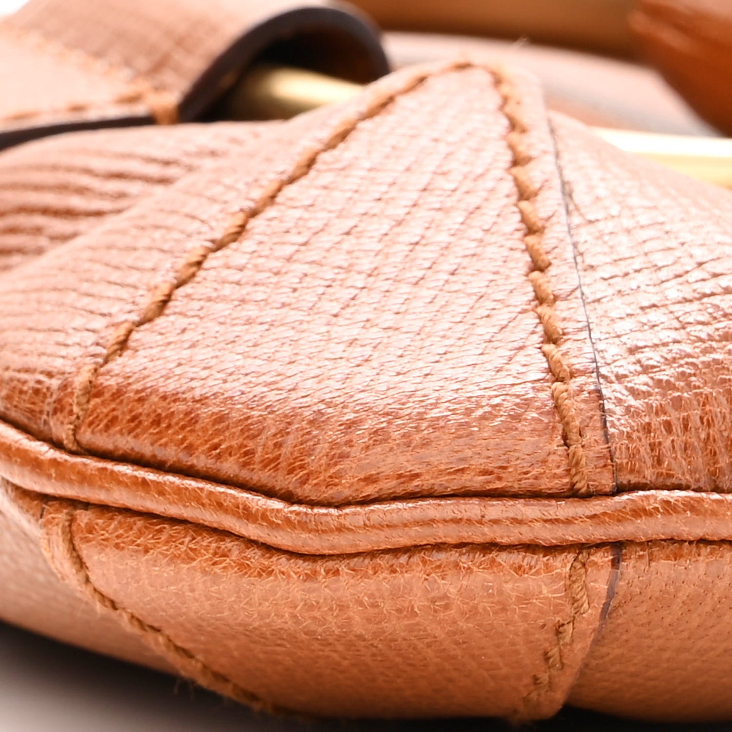 Textured Calfskin Horsebit Chain Clutch Cuir