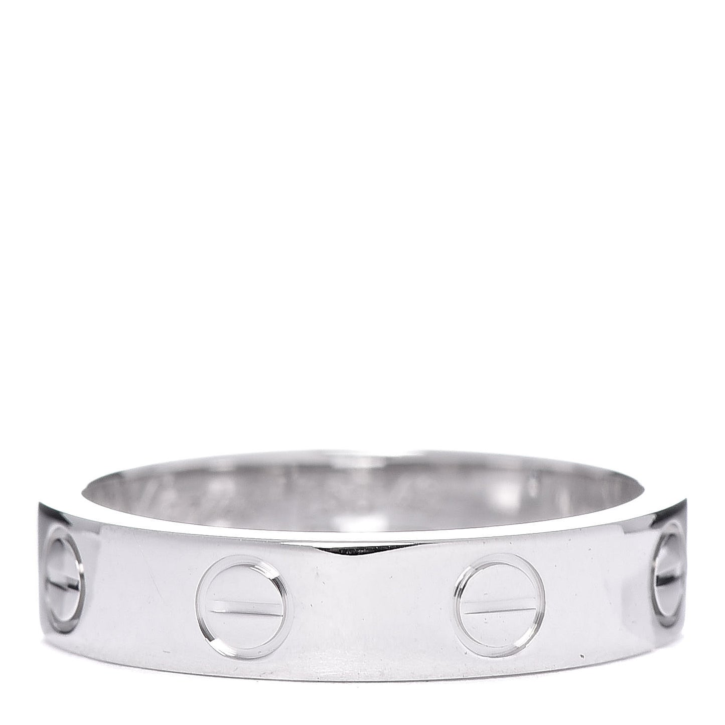 18K White Gold Diamond 4mm LOVE Wedding Band Ring 49 5