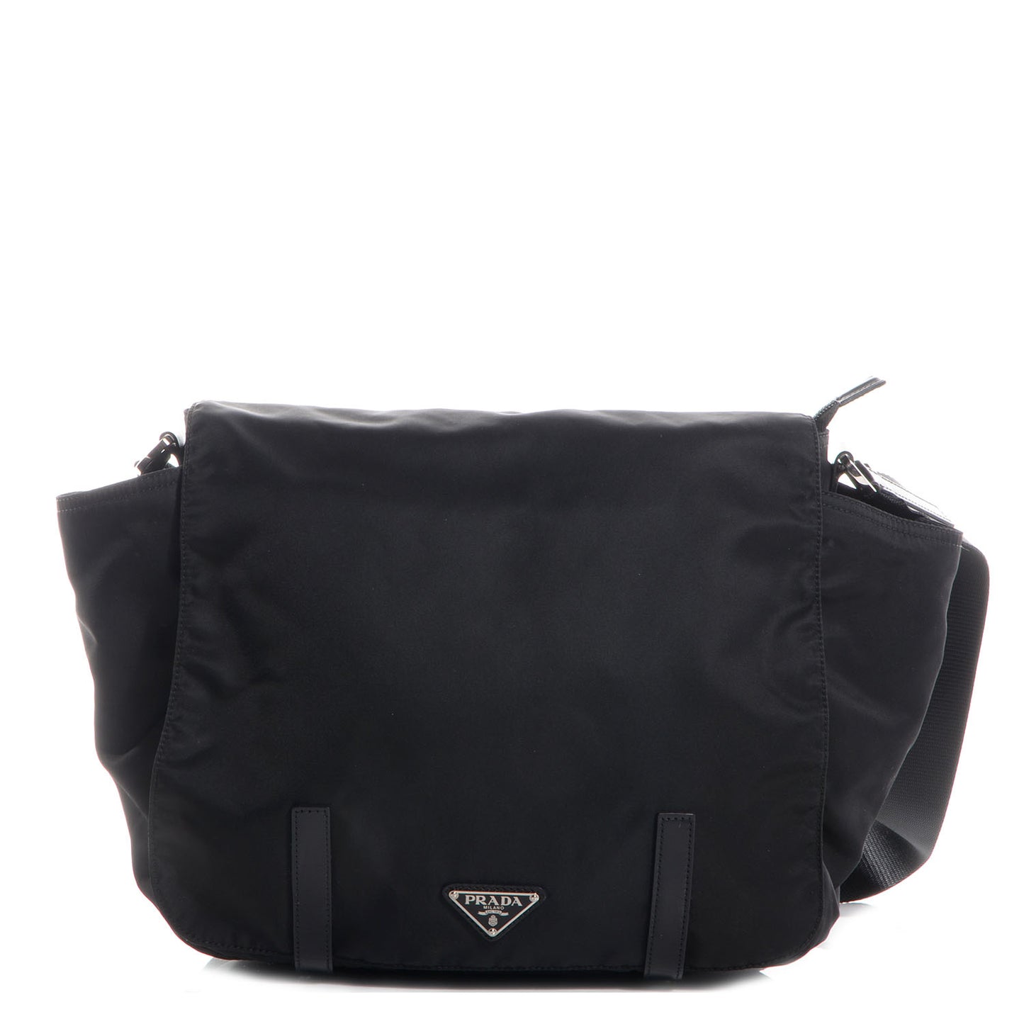 Tessuto Nylon Messenger Bag Nero Black