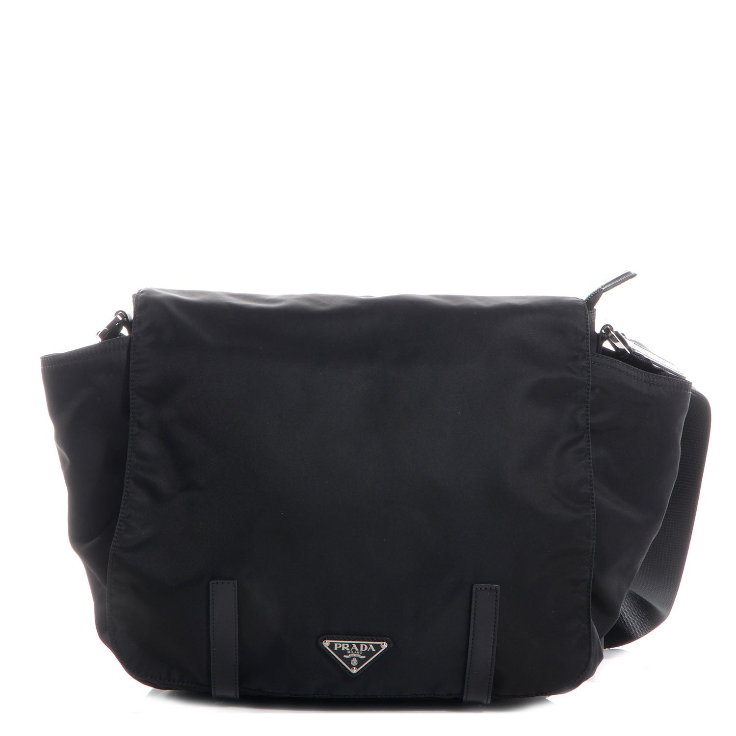 Prada Tessuto Nylon Messenger Bag Nero Black 1 of 11