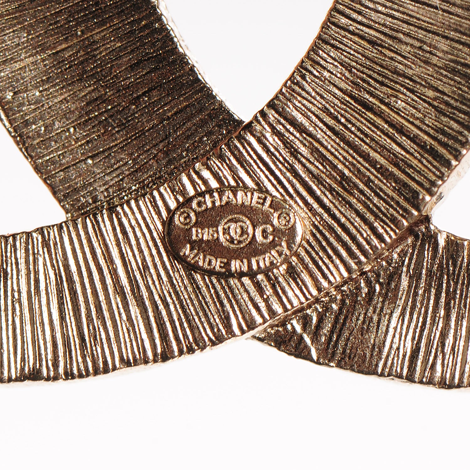 Chanel Crystal Large CC Brooch Gold 3 of 5