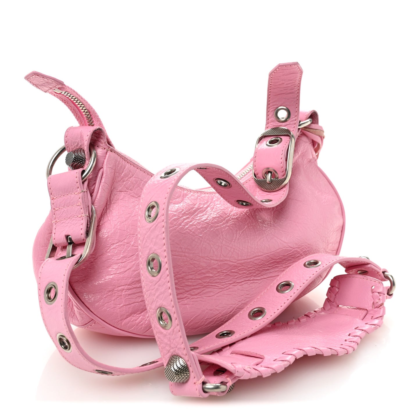 Agneau Arena Le Cagole Shoulder Bag XS Candy Pink