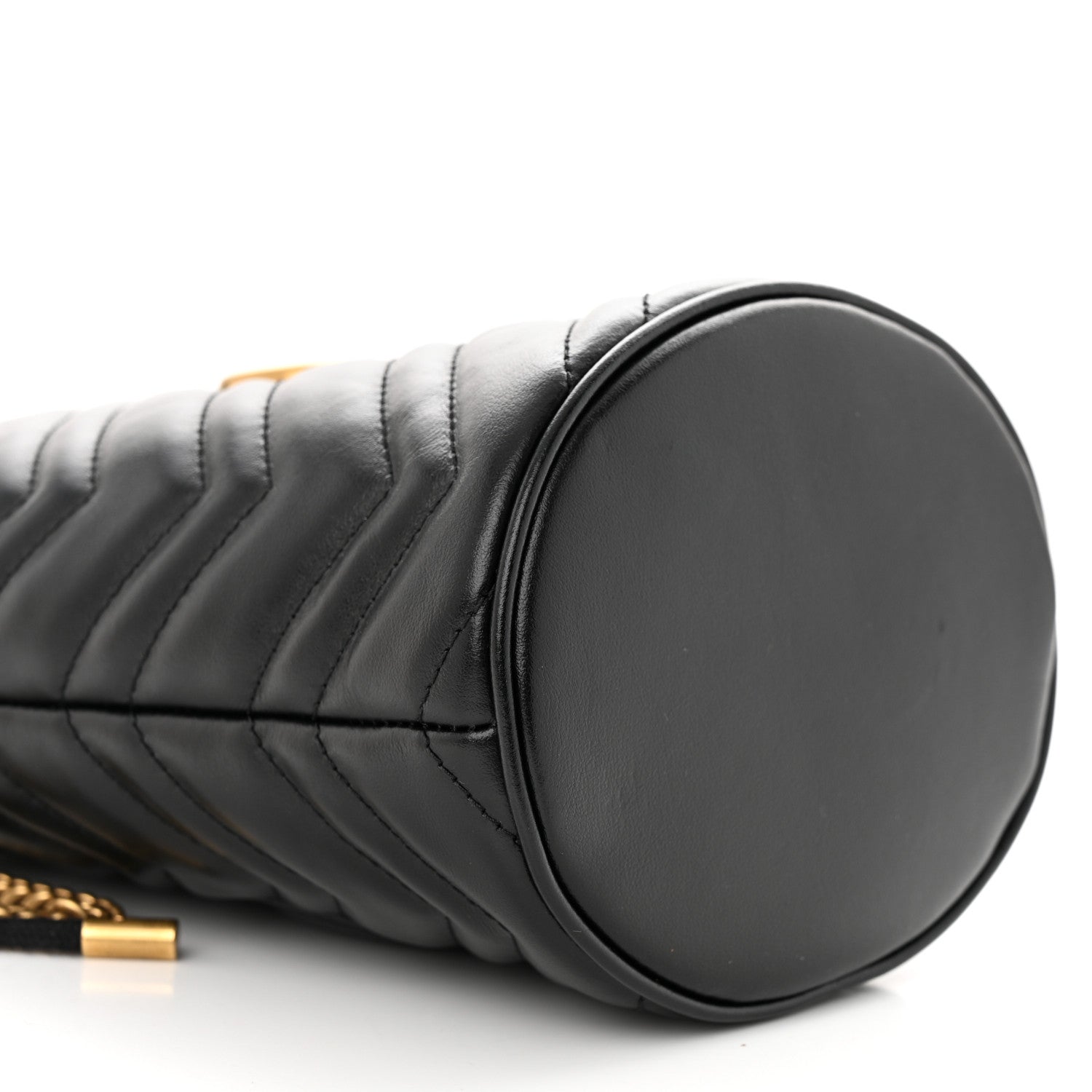 Gucci Calfskin Matelasse Mini GG Marmont 2.0 Bucket Bag Black 9 of 13