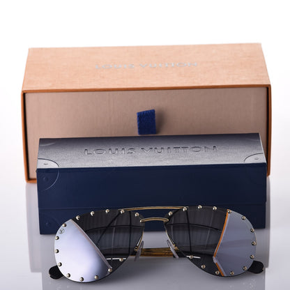 Louis Vuitton The Party Aviator Sunglasses Z0923U Silver 9 of 9