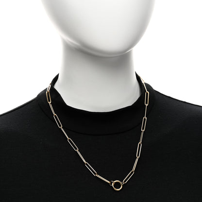 Foundrae 18K Yellow Gold Classic Fob Open Clip Chain Necklace 2 of 6