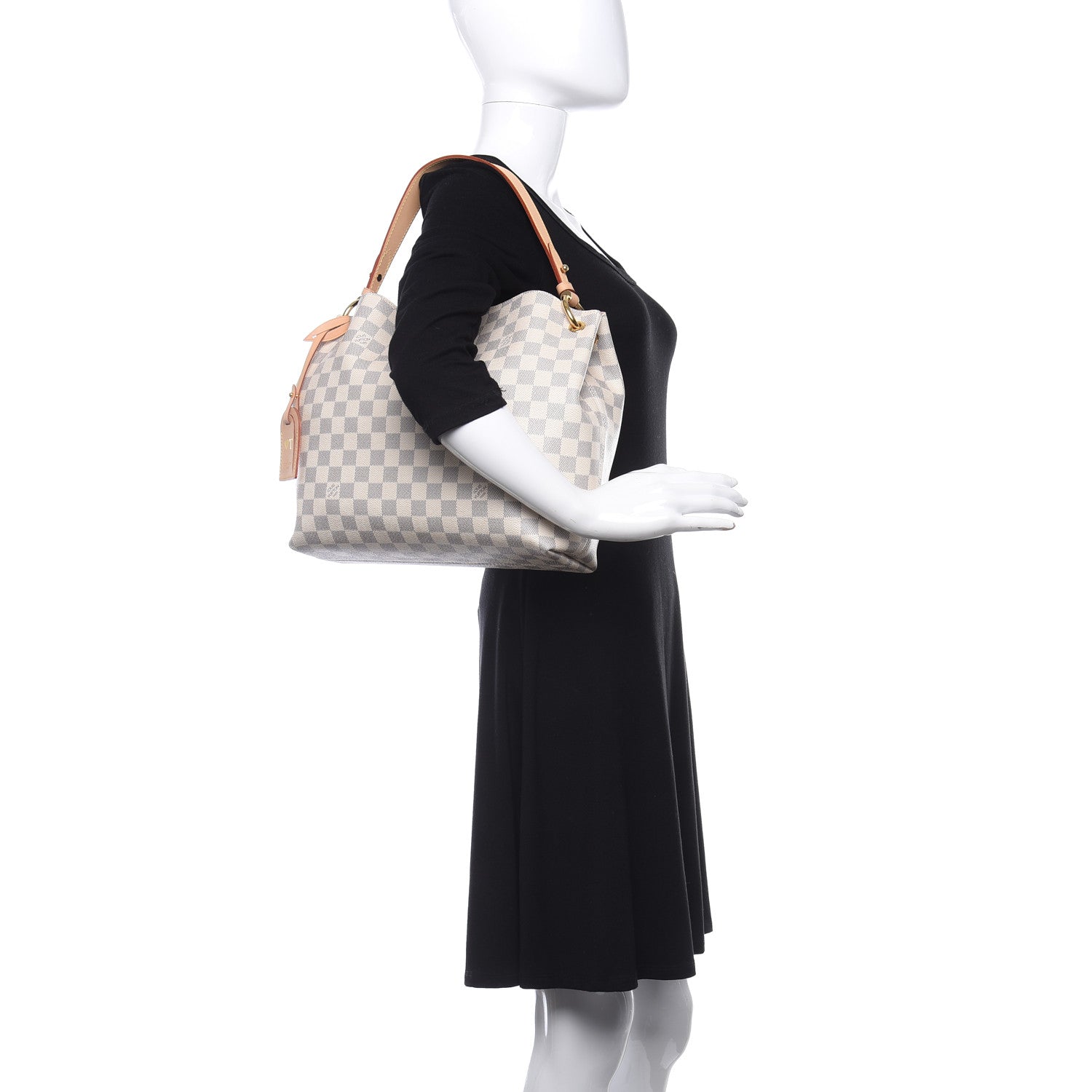 Louis Vuitton Damier Azur Graceful PM Rose Ballerine 2 of 14