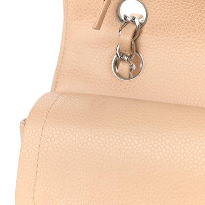 Chanel Caviar Quilted Medium Double Flap Beige 10 of 12
