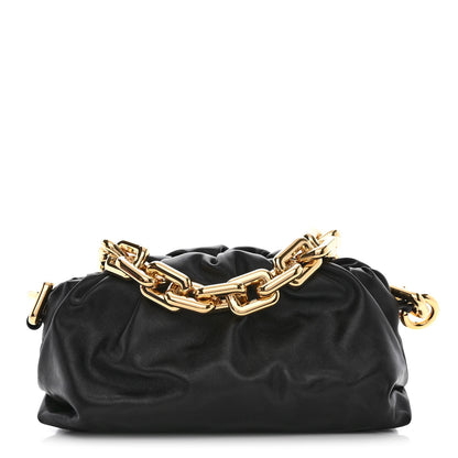 Bottega Veneta Calfskin The Pouch Chain Black 1 of 13