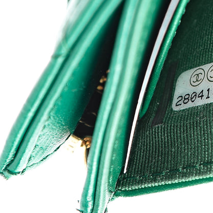 Chanel Aged Calfskin Quilted Reissue Compact Wallet Green 7 of 9