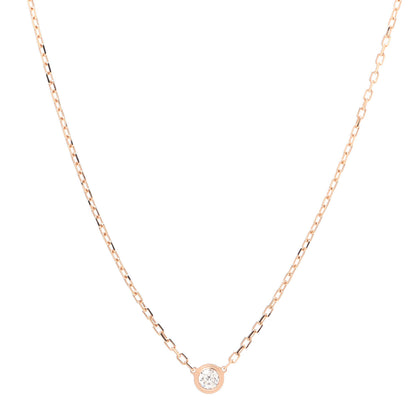 Cartier 18K Pink Gold Diamond SM D'Amour Pendant Necklace 1 of 7