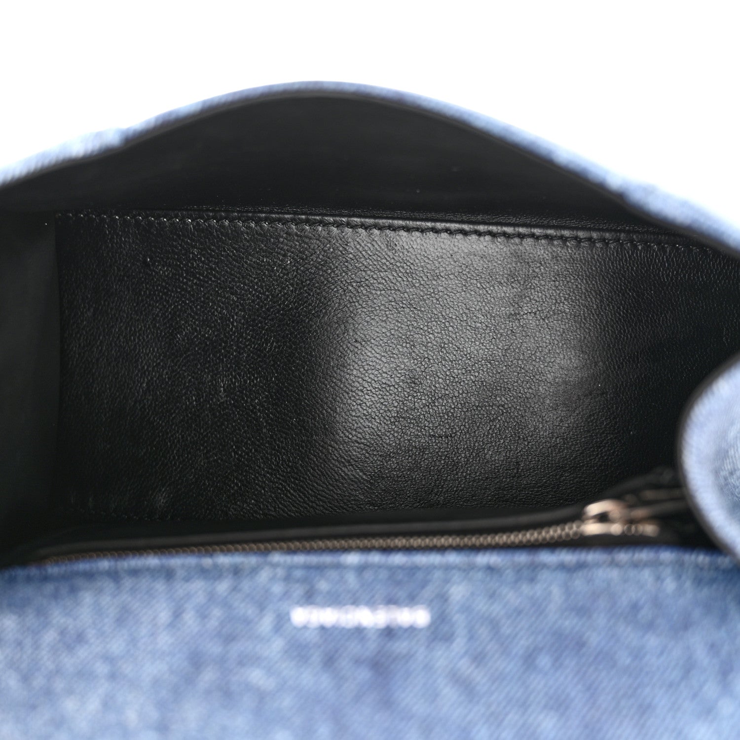 Balenciaga Nappa Denim Printed Small Hourglass Top Handle Bag Denim Blue 5 of 9