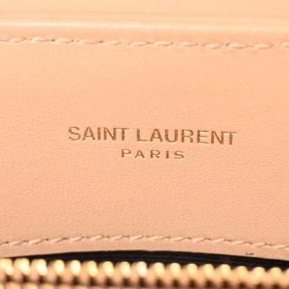 Saint Laurent Calfskin Y Quilted Monogram Small Loulou Chain Satchel Dark Beige 6 of 11