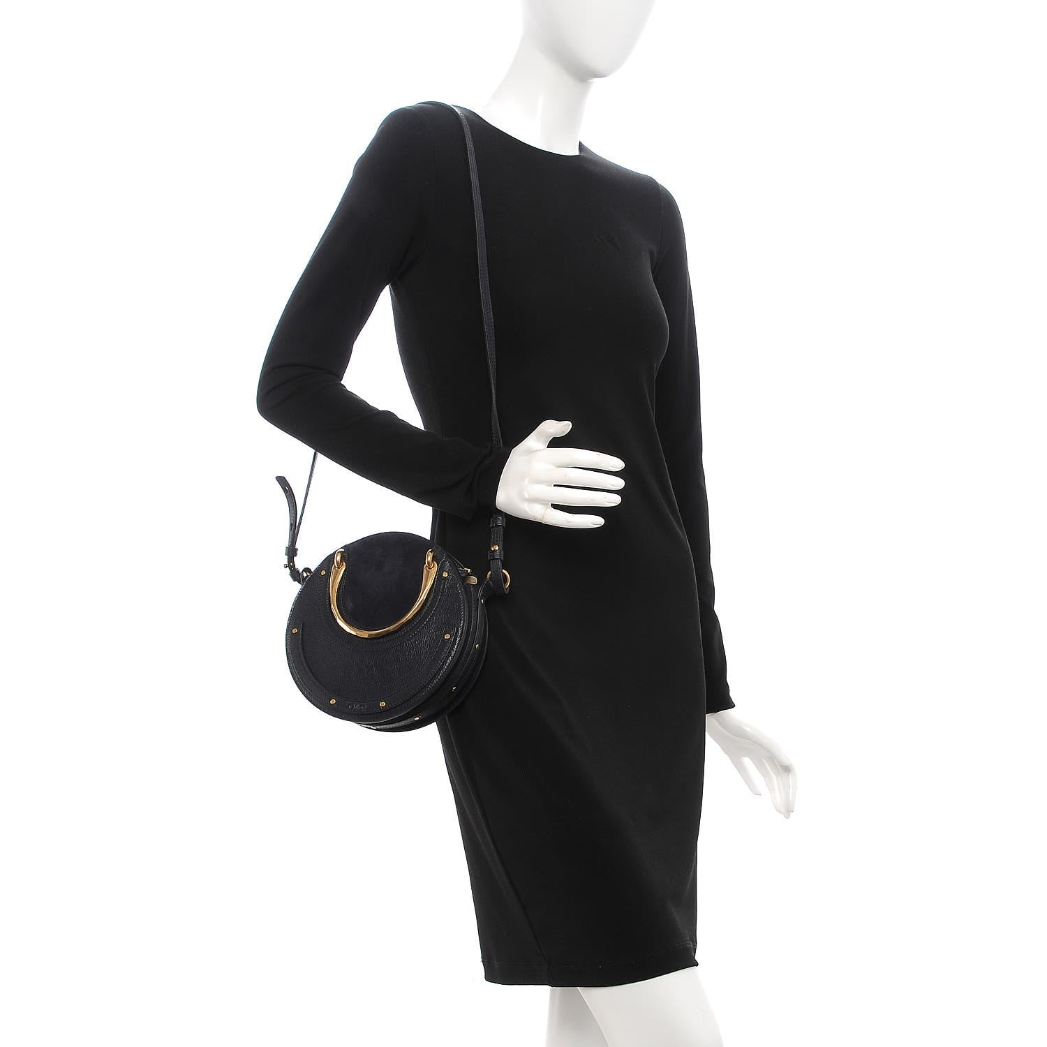 Chloe Calfskin Suede Small Pixie Bag Full Blue 2 of 7