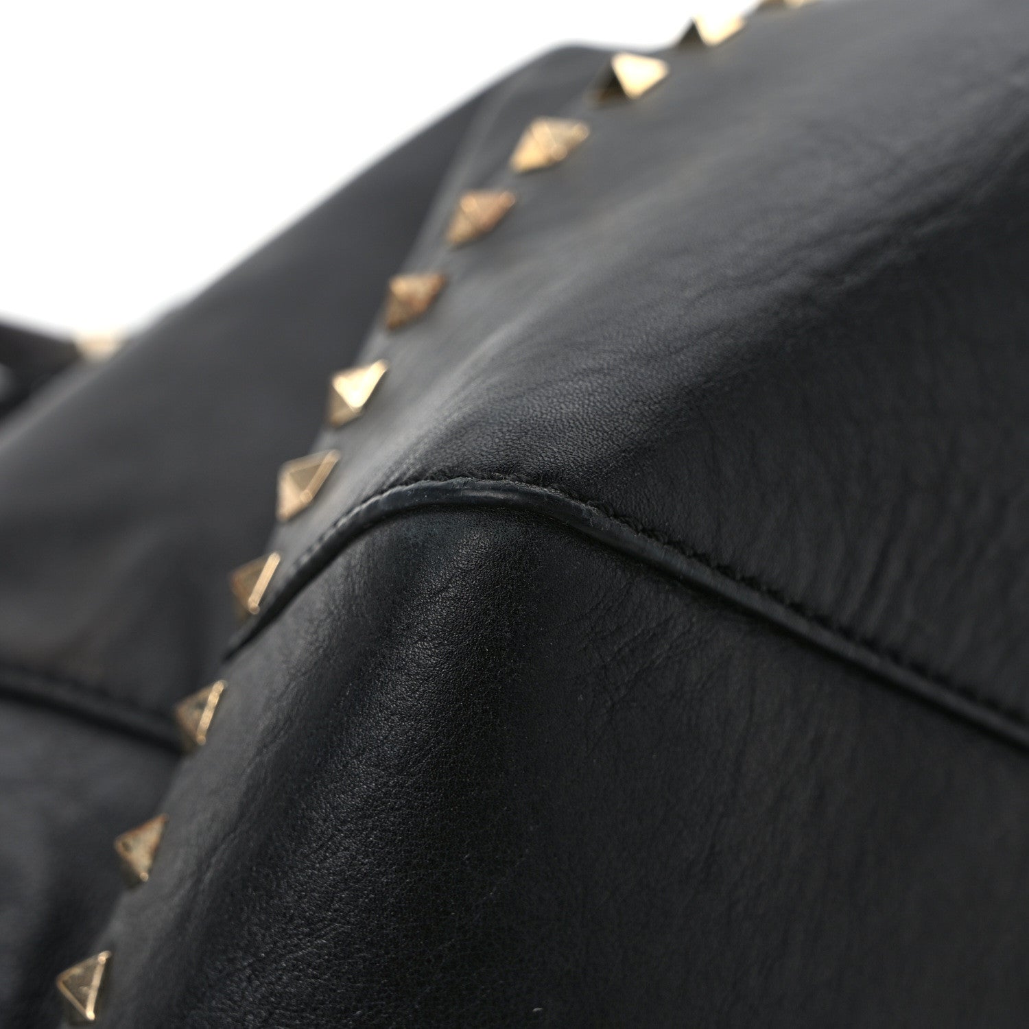 Valentino Garavani Calfskin Rockstud New Dome Bucket Tote Black 10 of 15