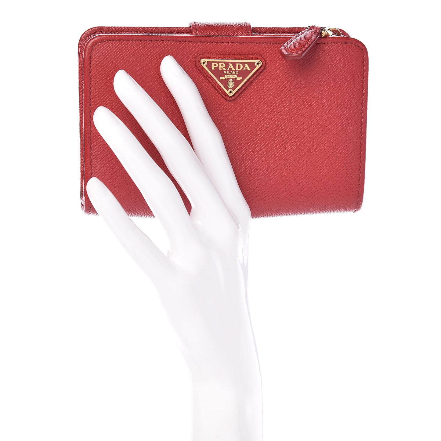 Saffiano Compact Wallet Fuoco