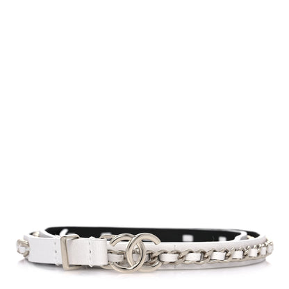 Chanel Lambskin CC Chain Belt 70 28 White 1 of 5
