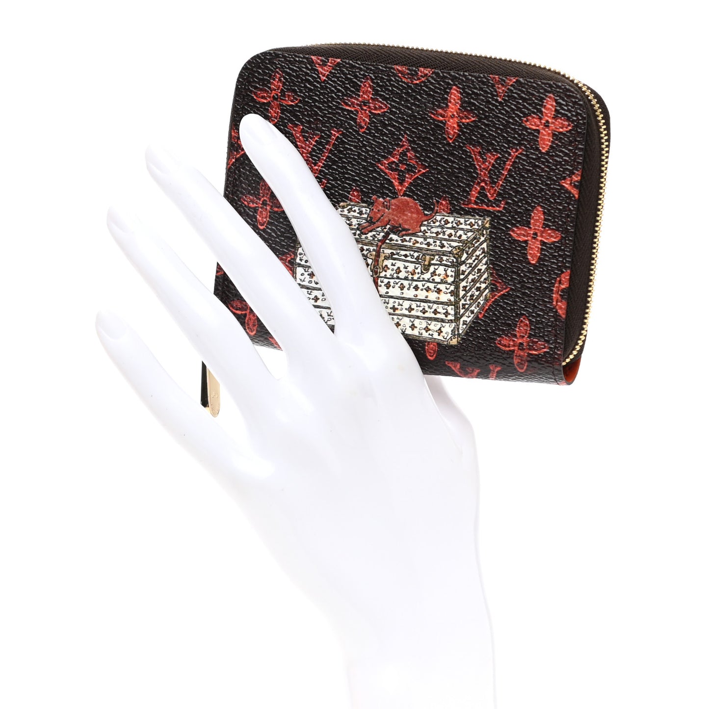 Catogram Zippy Coin Purse Marron