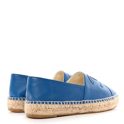 Chanel Lambskin CC Espadrilles 37 Blue 4 of 12