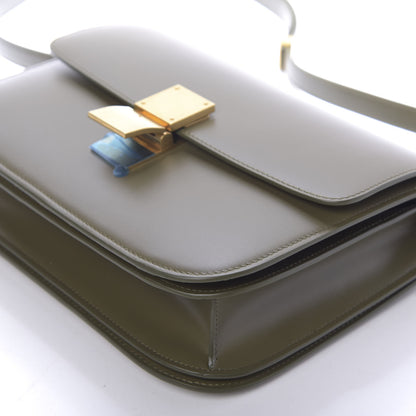 Celine Box Calfskin Classic Box Medium Flap Bag Army Green 10 of 21
