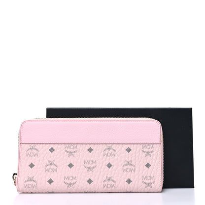 MCM Visetos Large Zip Around Wallet Powder Pink 10 of 10