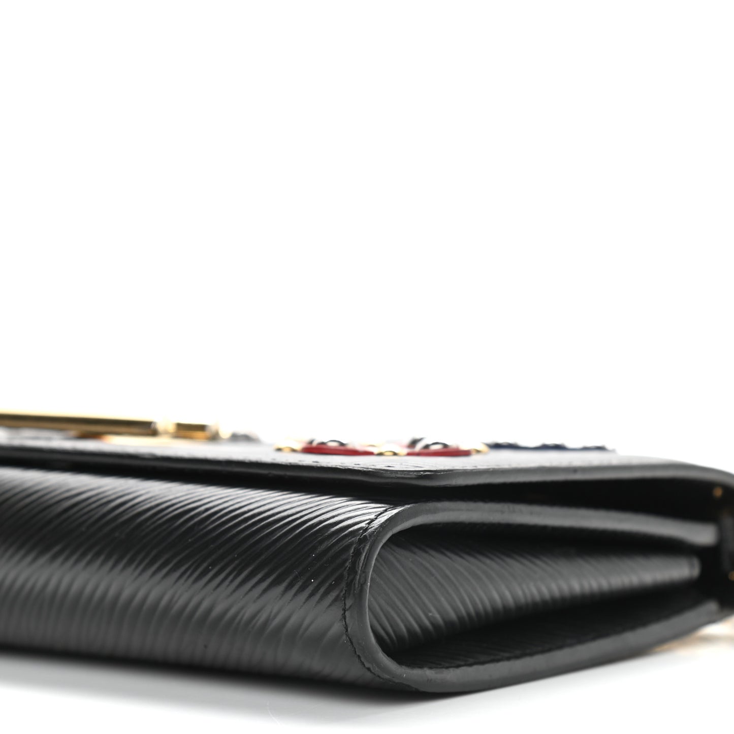 Epi Mechanical Flowers Twist Chain Wallet Black