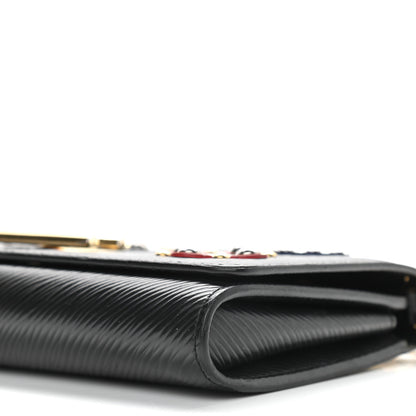 Louis Vuitton Epi Mechanical Flowers Twist Chain Wallet Black 9 of 11