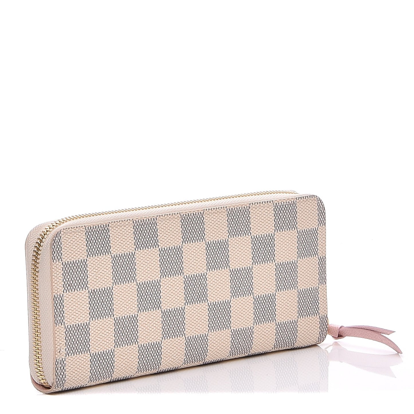 Damier Azur Clemence Wallet Rose Ballerine