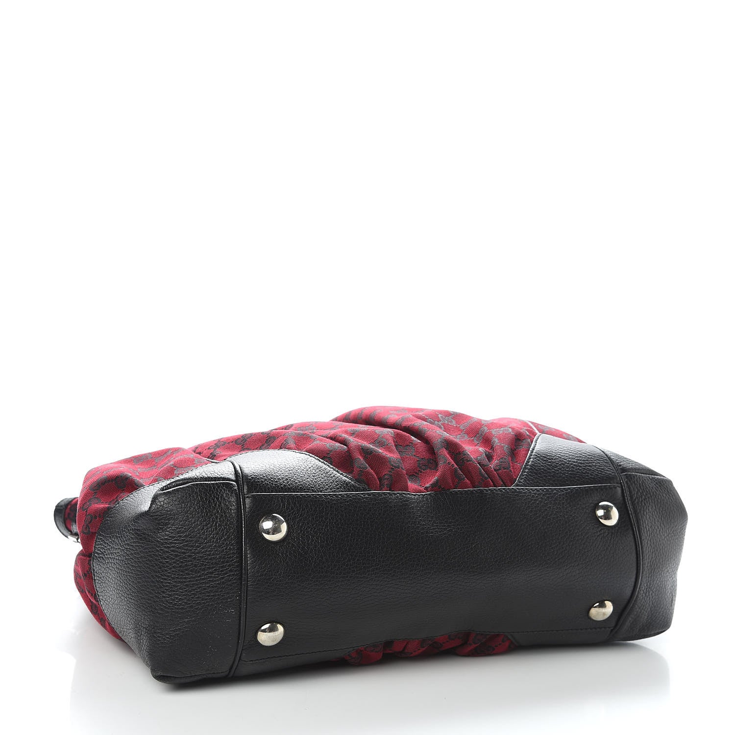 Gucci Monogram Full Moon Tote Red Black 4 of 14