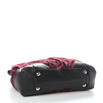 Gucci Monogram Full Moon Tote Red Black 4 of 14