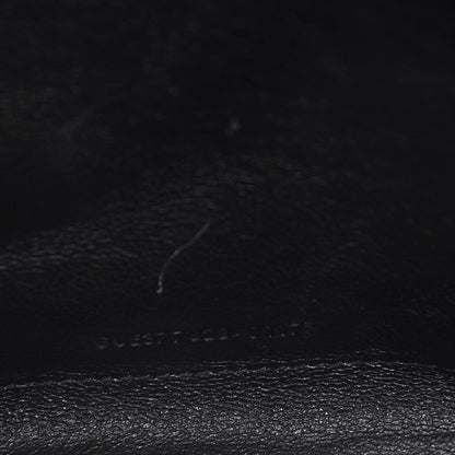Saint Laurent Grain De Poudre Matelasse Chevron Monogram Chain Wallet Black 8 of 9