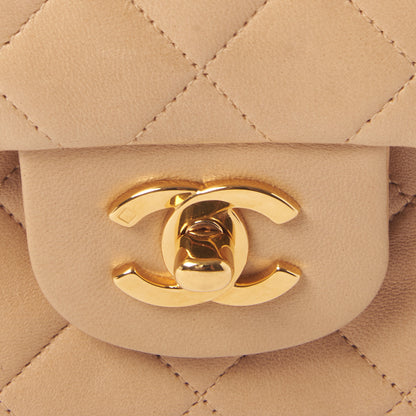 Chanel Lambskin Quilted Small Double Flap Beige 7 of 9