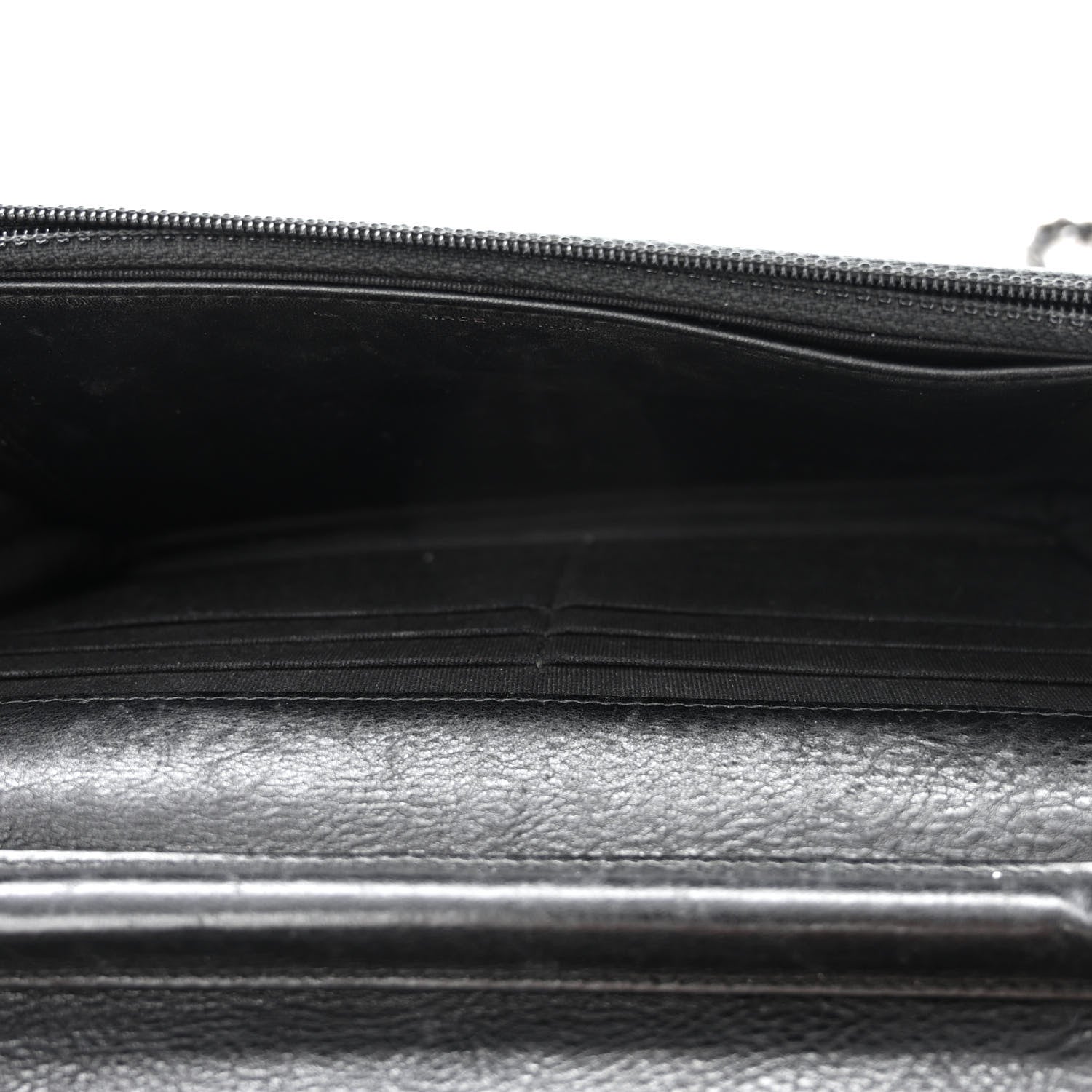 Chanel Crumpled Calfskin Quilted Wallet On Chain WOC So Black 5 of 15