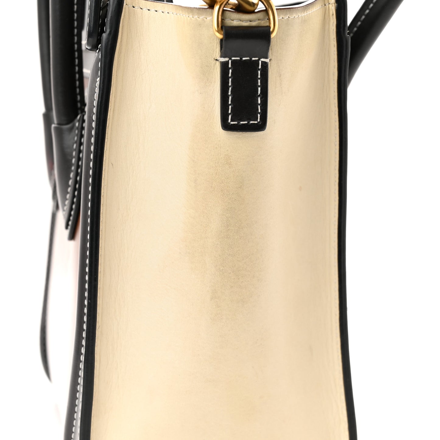 Smooth Calfskin Nano Tri-Color Luggage Chestnut