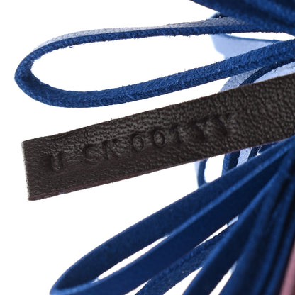 Hermes Lambskin Tri-Color Carmen Tassel Key Holder Rouge Sellier Mauve Sylvestre Bleu France 4 of 6
