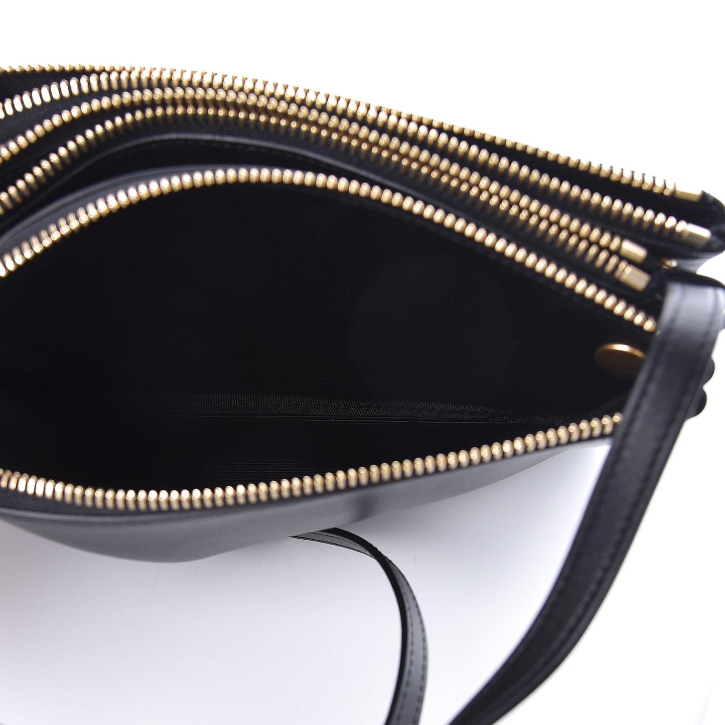 Lambskin Small Trio Crossbody Bag Black