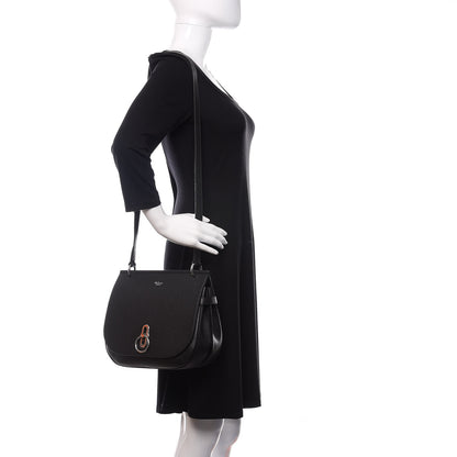 Mulberry Small Classic Grain Calfskin Amberley Satchel Black 2 of 9