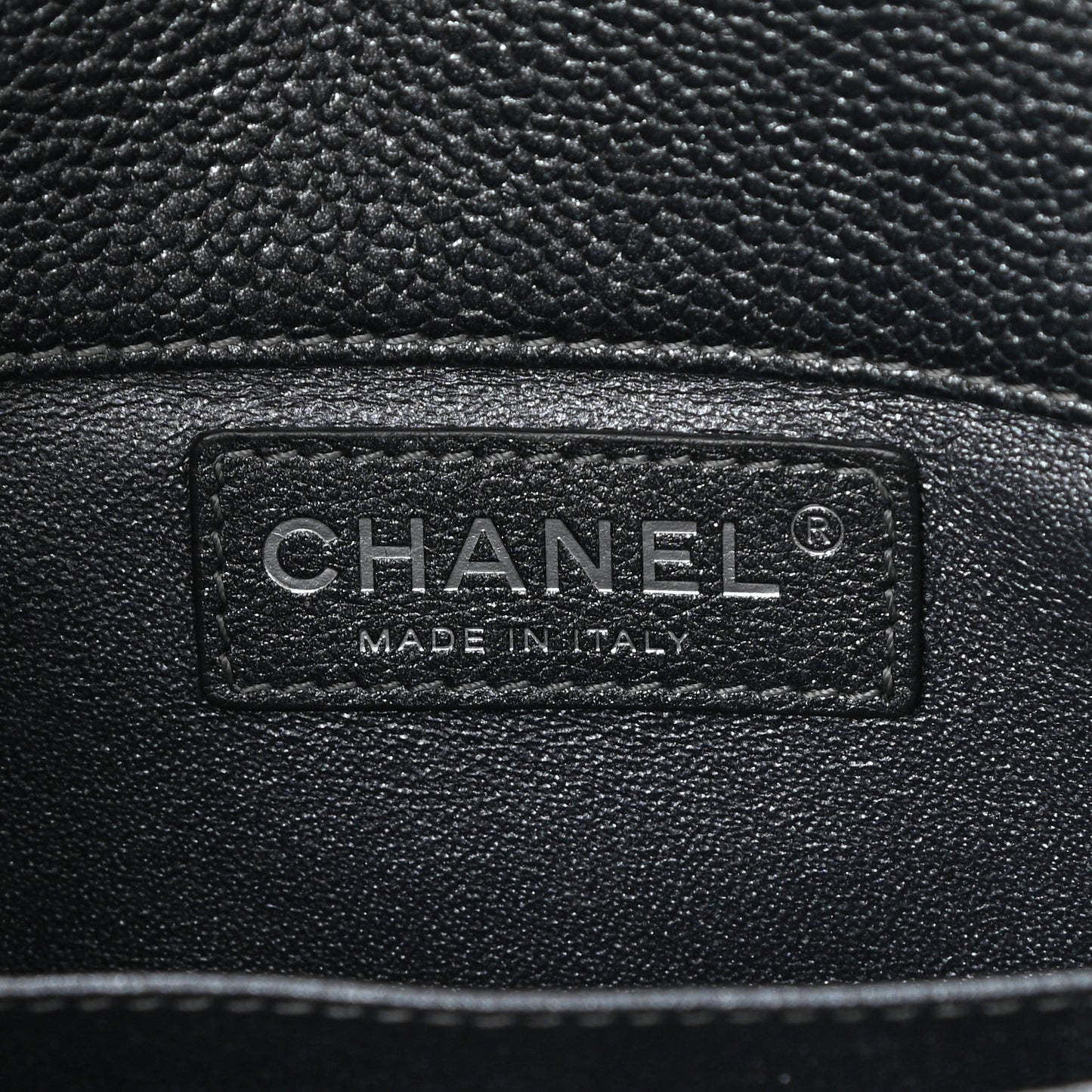 Metallic Caviar Quilted Extra Mini Flap Charcoal