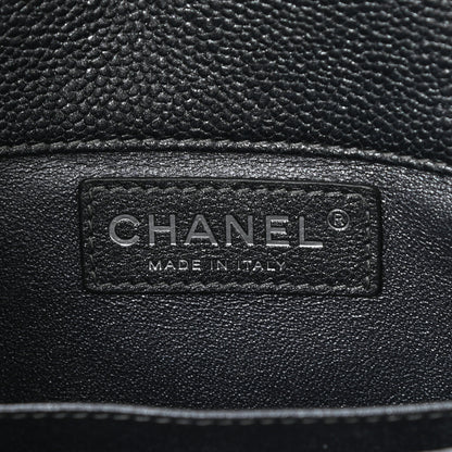 Chanel Metallic Caviar Quilted Extra Mini Flap Charcoal 6 of 11