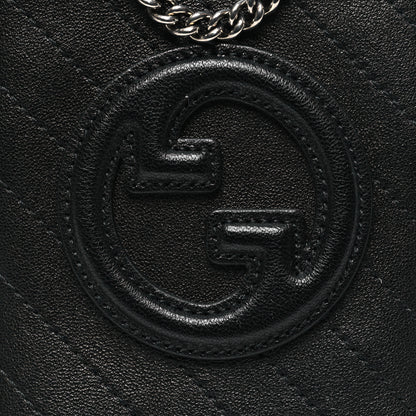 Gucci Sakai Be Green Calfskin Diagonal Stitched Mini Blondie Vertical Shoulder Bag Black 8 of 10