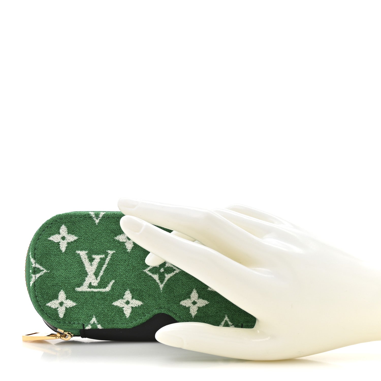 Louis Vuitton Jacquard Velvet Monogram LV Match Sunglasses Case GM Vert 2 of 6