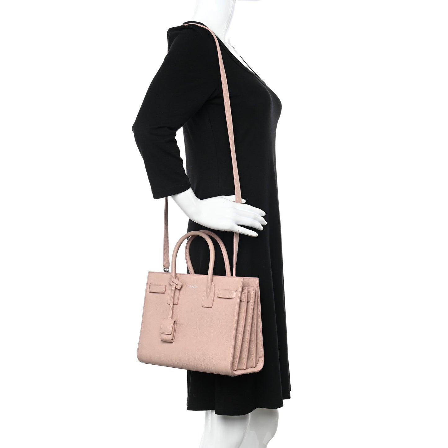 Grained Calfskin Baby Sac De Jour Pale Pink