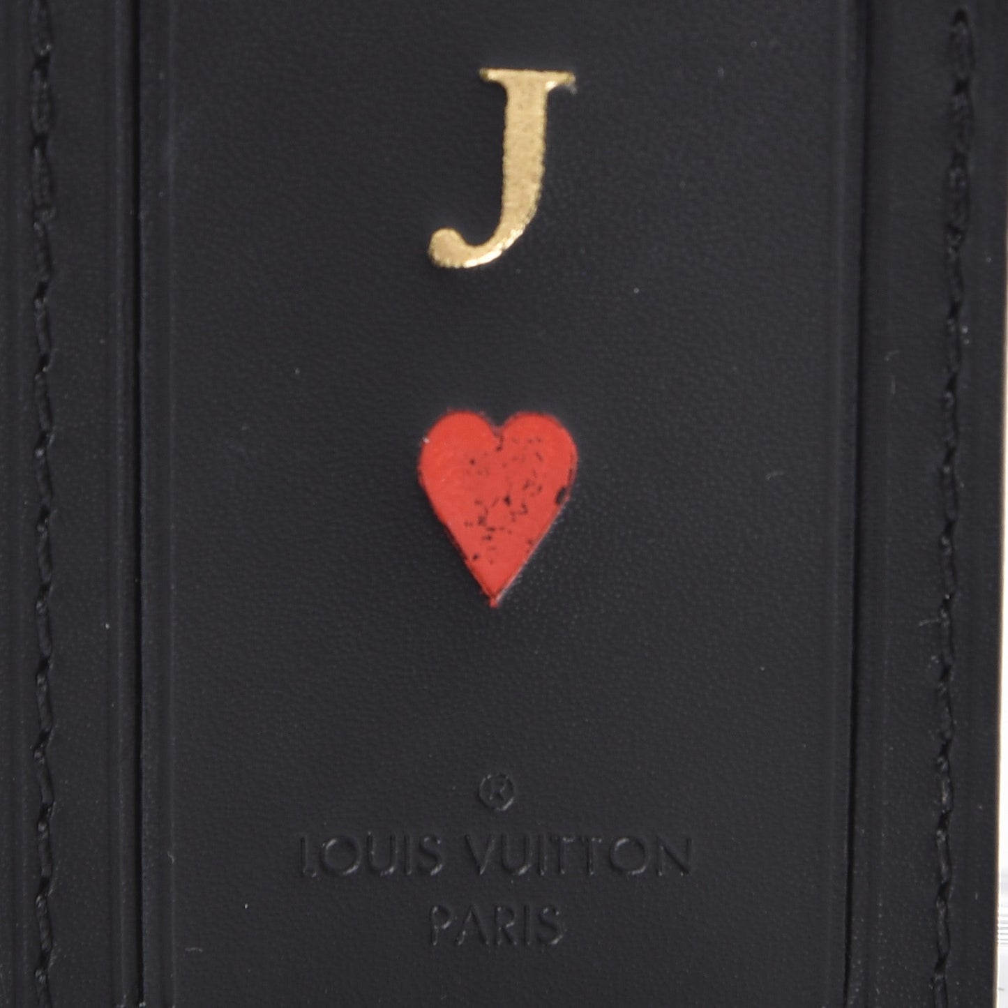 Calfskin Luggage Tag Black