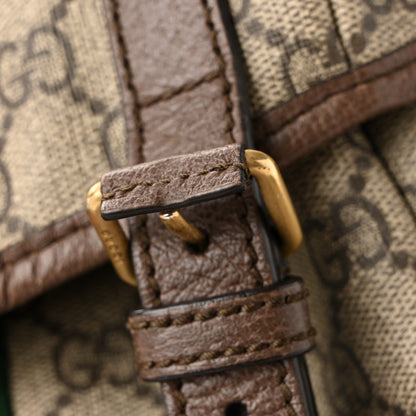 Gucci GG Supreme Monogram Medium Ophidia Double Buckle Backpack Brown 33 of 43