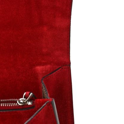 Gucci GG Supreme Monogram Suede Cudu Medium Dionysus Shoulder Bag Beige Ebony Vulcanic Red 9 of 11