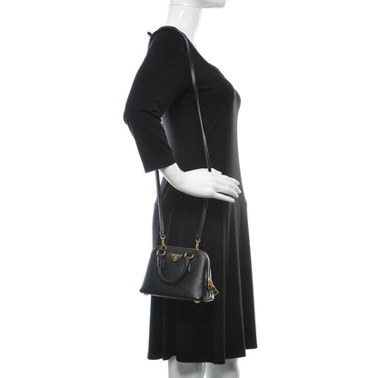 Prada Saffiano Lux Mini Promenade Tote Black 2 of 9